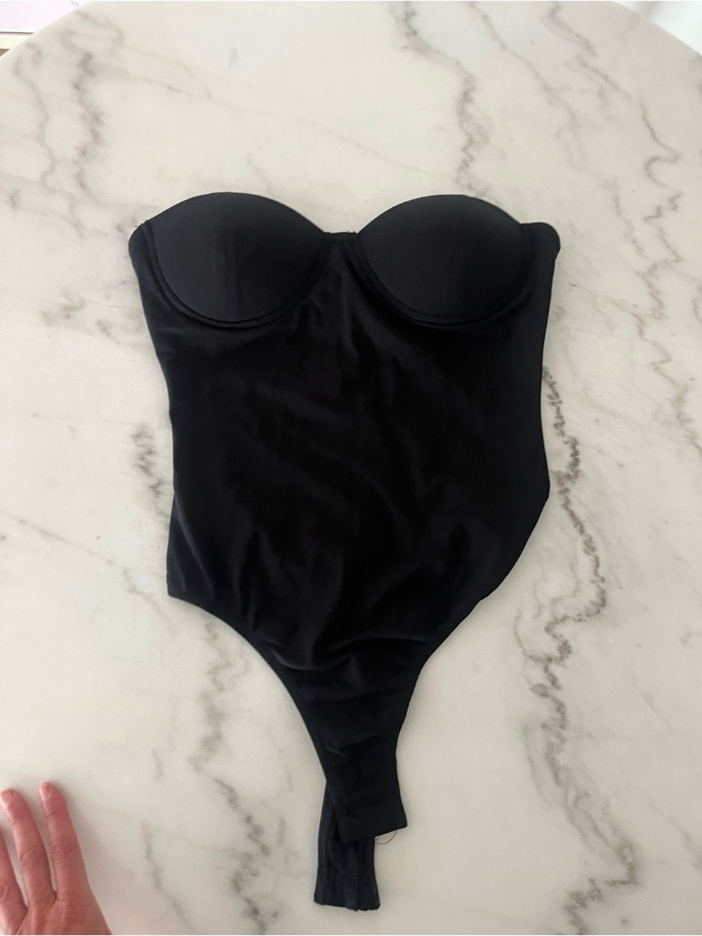 Superdown Black Strapless Sweetheart Bodysuit XS